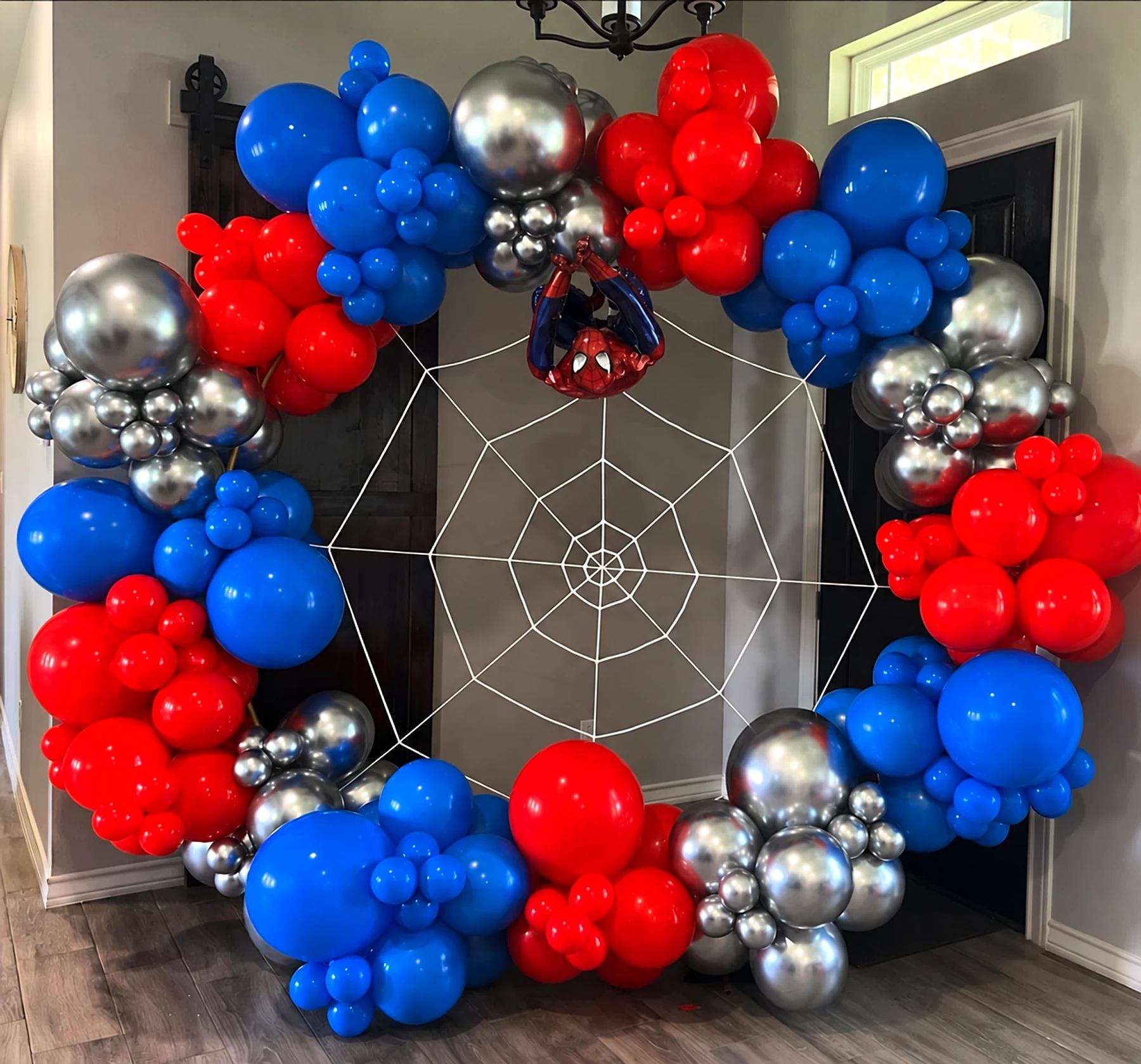 Spider-Man birthday balloon photo frame