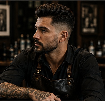 Marcus Reed, barber at Main Street Barber Co.