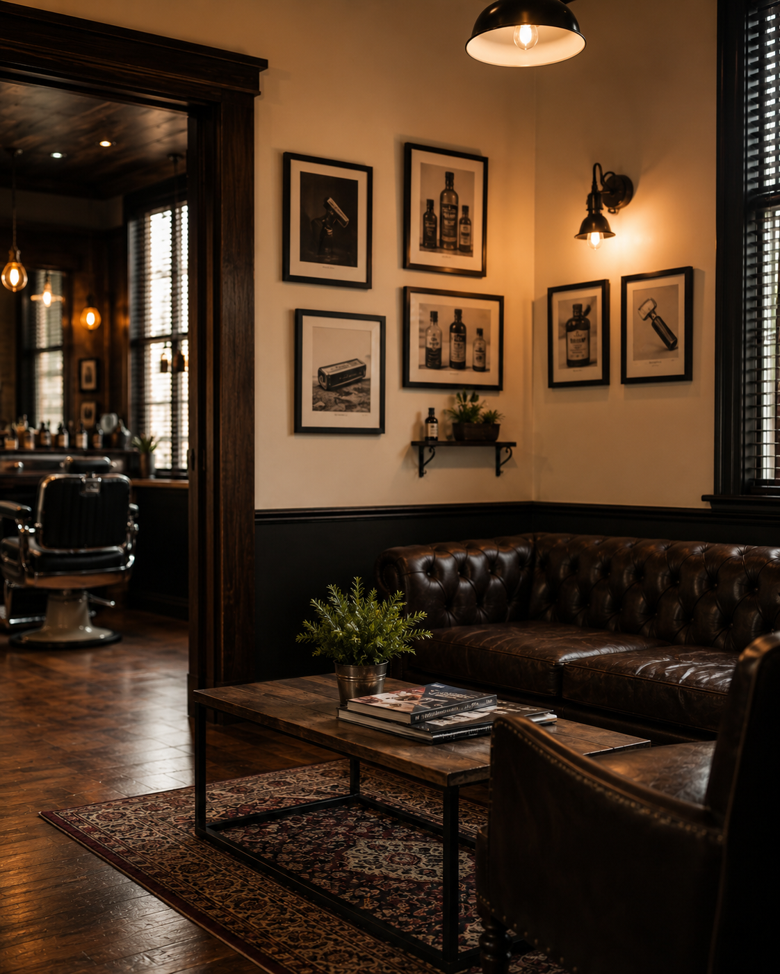 Interior of Main Street Barber Co.